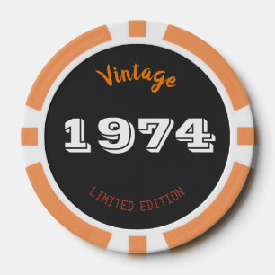 Jetons De Poker Vintage 1974 édition limitée 52e cadeau d'annivers