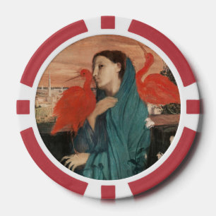 Jetons De Poker Vintage Edgar Degas Jeune Femme avec Ibis Art
