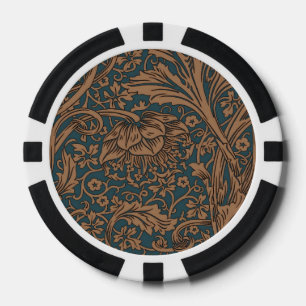 Jetons De Poker Vintage William Morris Arcadia sans couture