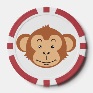 Jetons De Poker Visage de singe