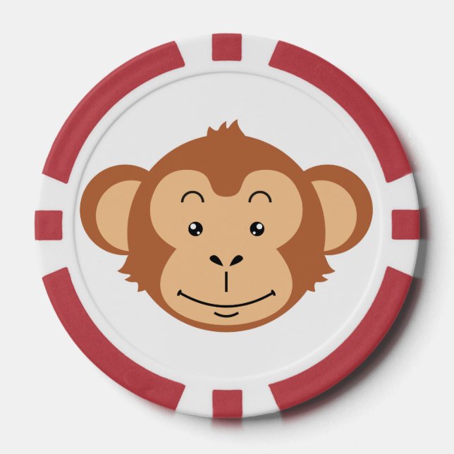 Jetons De Poker Visage de singe (Recto)