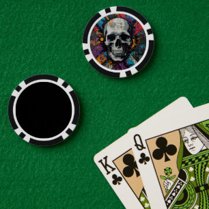 Jetons De Poker Vivid crâne Urban Graffiti