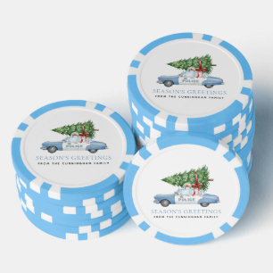 Jetons De Poker Voiture d'arbre de Noël d'agent de police moderne