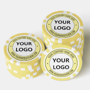 Jetons De Poker Votre logo d'entreprise Texte personnalisé Entrepr
