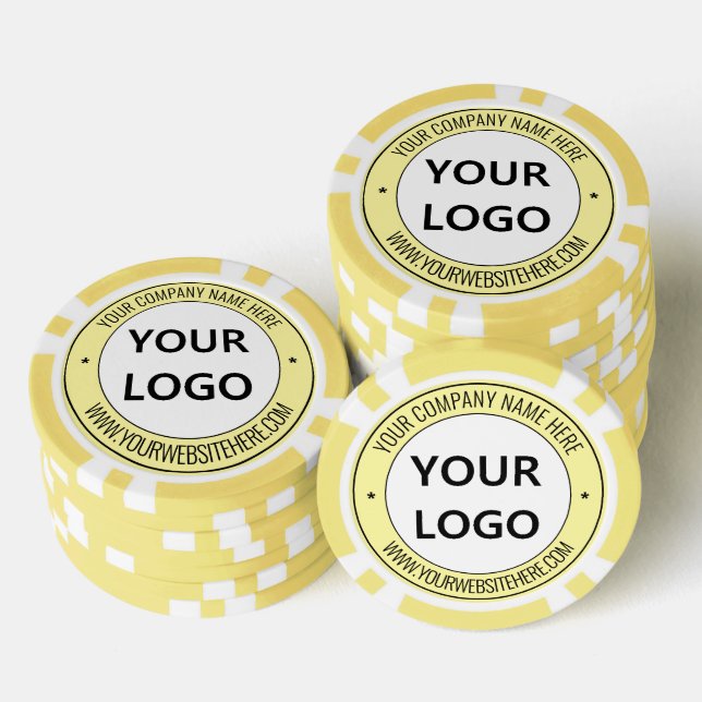 Jetons De Poker Votre logo d'entreprise Texte personnalisé Entrepr (Empiler)