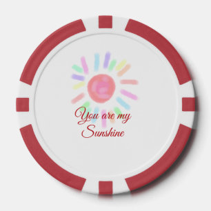 Jetons De Poker Votre sont ma pâte d'aquarelle rouge soleil