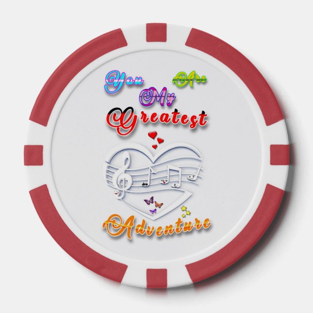 Jetons De Poker Vous êtes ma plus grande aventure (Recto)