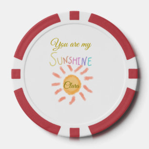 Jetons De Poker vous êtes mon soleil jaune orange rayons de soleil