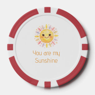 Jetons De Poker vous êtes mon soleil jaune orange rayons de soleil