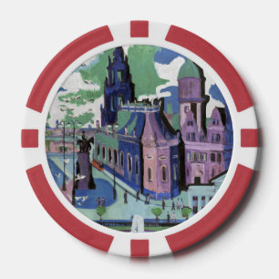 Jetons De Poker Vue de Kirchner de la place du château de Dresde B