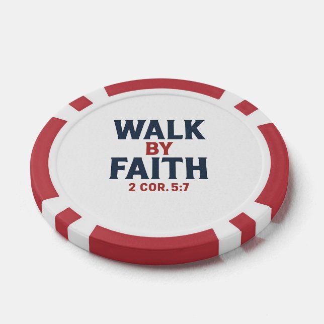 Jetons De Poker Walk by Faith 2 Cor 5:7  (Simple)