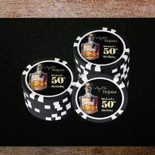 Jetons De Poker Whisky d'anniversaire 50 ans pour hommes vieillis