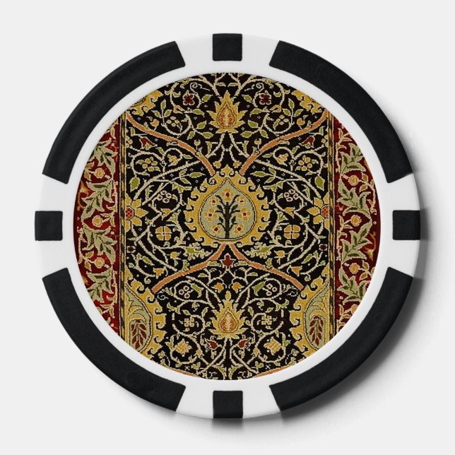 Jetons De Poker William Morris Classique Tapis Art Design d'impres (Recto)