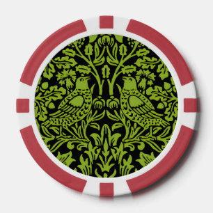 Jetons De Poker William Morris Frère Lapin Vert Sauge Noir