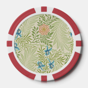 Jetons De Poker William Morris Larkspur Motif floral