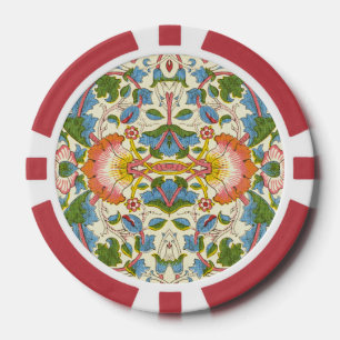 Jetons De Poker William Morris Loddon Blossom Motifs Floraux