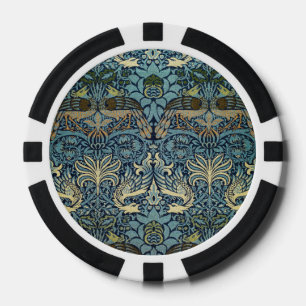 Jetons De Poker William Morris Paon et Dragon Tissu Design