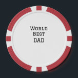 Jetons De Poker World best DAD PÈRE ajouter nom texte sport<br><div class="desc">conception</div>