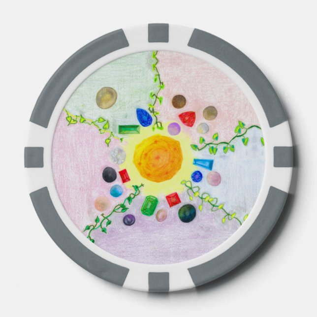 Jetons De Poker World In Gems and Pearls Poker Chips (Recto)