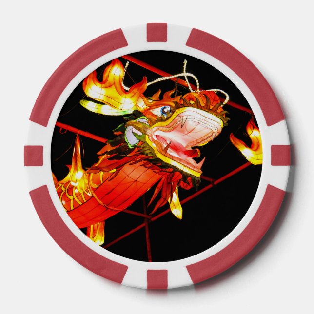 Jetons De Poker Zhulong Fire Dragon  (Recto)