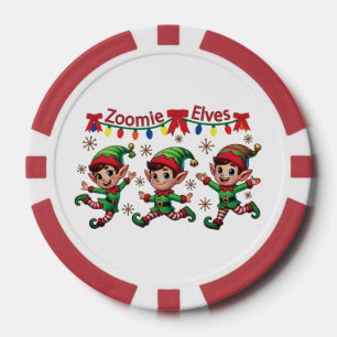Jetons De Poker Zoomie Elves Noël