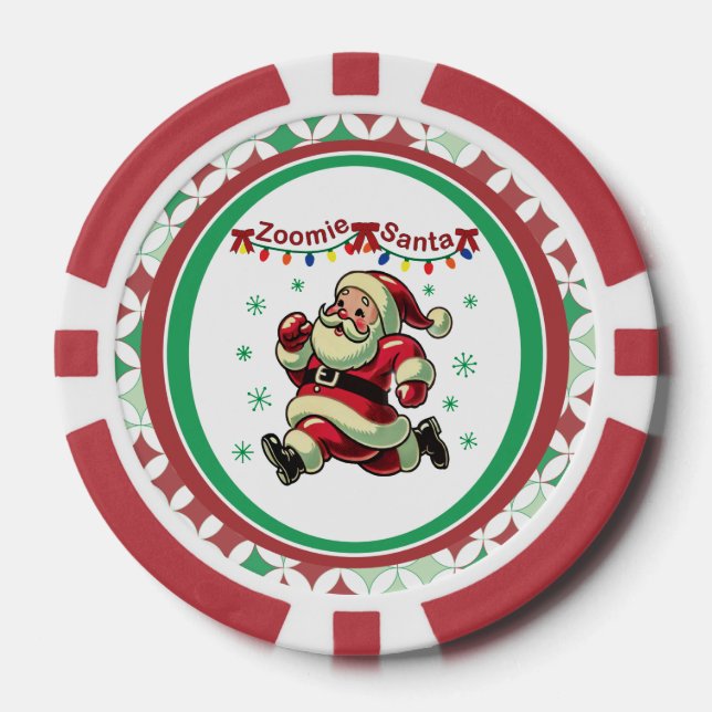 Jetons De Poker Zoomie Père Noël Noël (Recto)