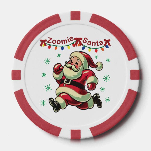 Jetons De Poker Zoomie Père Noël Noël (Recto)