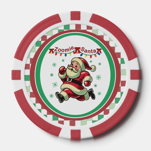 Jetons De Poker Zoomie Père Noël Noël (Recto)