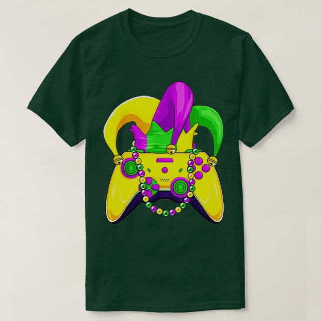 Jeu amusant Mardi Gras jeu vidéo TShirt (Design devant)