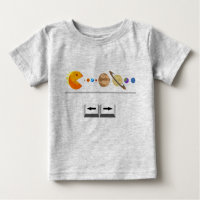Jeu avec le T-shirt drôle de planètes