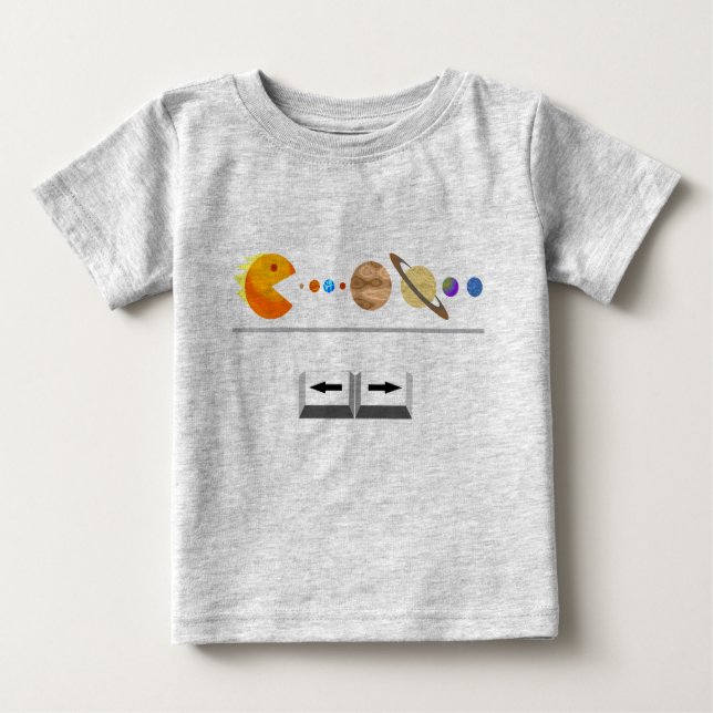 Jeu avec le T-shirt drôle de planètes (Devant)