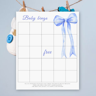 Jeu Baby Bingo arc bleu aquarelle