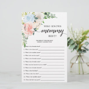 Jeu Baby shower à double face Fleur Jolie Floral