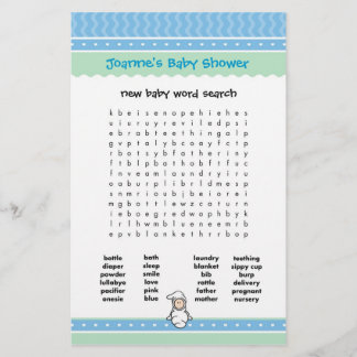 Jeu baby shower - Recherche Word