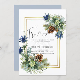 Jeu bleu d'hiver Eucalyptus Mariage Wonderland