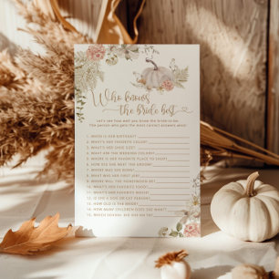 Jeu Boho automne citrouille Qui connaît le mieux l