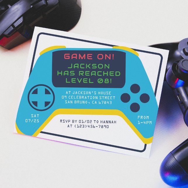 Jeu Budget Sur Niveau Vidéo Jeu Garçon Anniversair (Créateur téléchargé)