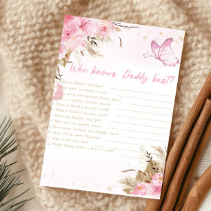 Jeu Butterfly Floral Baby Qui connaît le mieux Pap