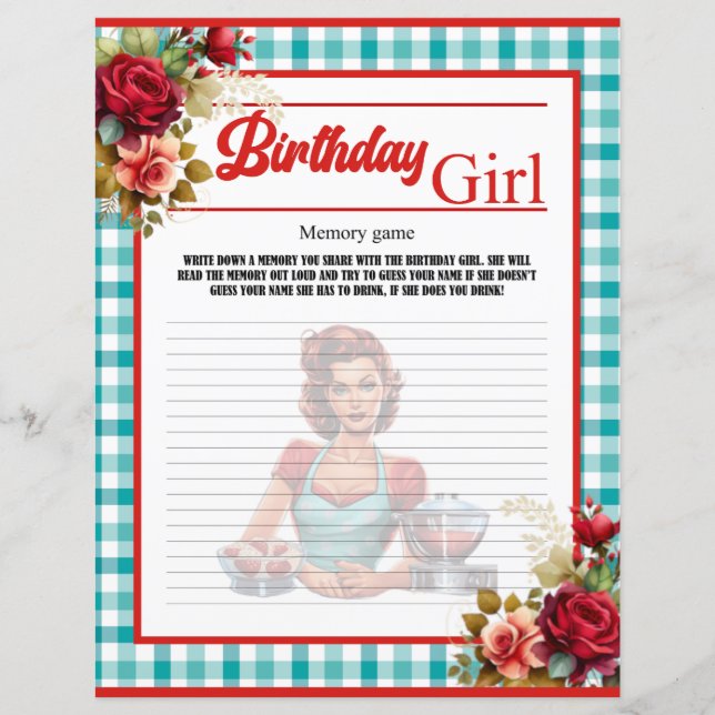 Jeu classique de mémoire d'anniversaire bleu (Devant)