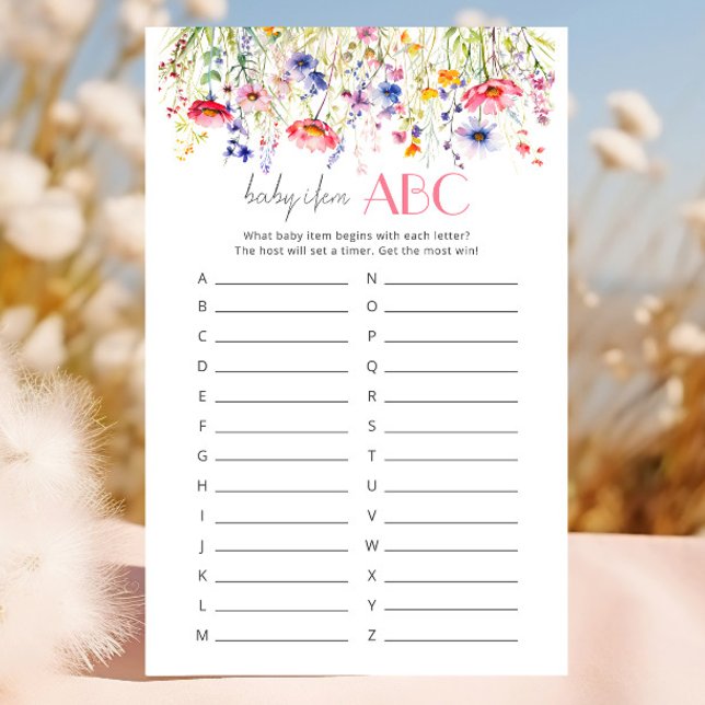 Jeu d'alphabet de bébé ABC Fleur sauvage (Créateur téléchargé)