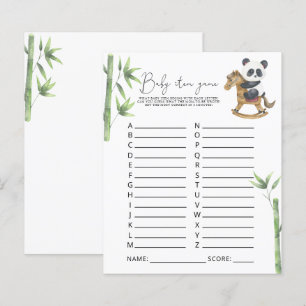 Jeu d'article bébé panda. Jeu de baby shower