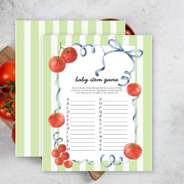 Jeu d'article bébé tomate. Jeu de Baby Shower (Créateur téléchargé)