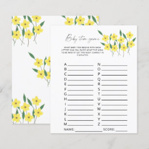 Jeu d'article pour bébé fleur sauvage. Jeu baby sh