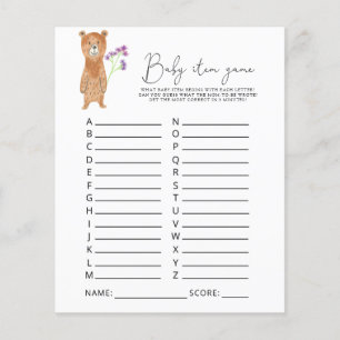 Jeu d'article pour bébé. Jeu baby shower