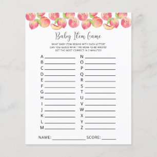 Jeu d'article pour bébé Pêcher. Jeu baby shower
