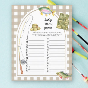 Jeu d'article pour bébé pêcheur. Jeu de baby showe