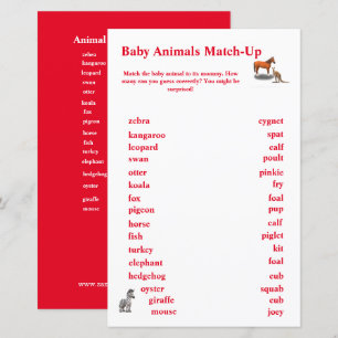 Jeu d'assortiment d'animaux sur le thème de l'appa