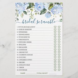 JEU DE BABILLES DE MARIÉE Hydrangea Bleue DOUBLE F