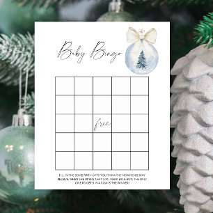 Jeu de baby bingo pour une baby shower d'hiver
