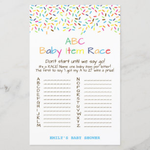 Jeu de Baby shower à arroser de crème glacée